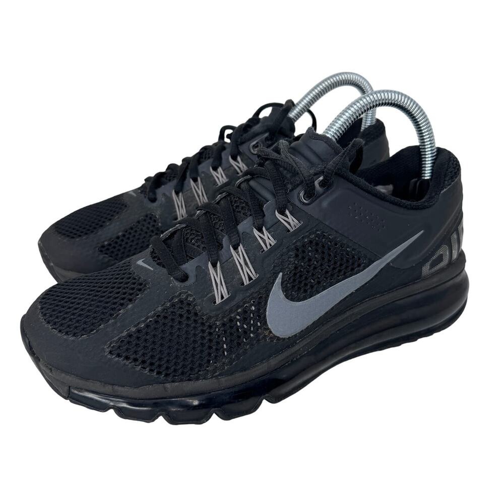 Nike Air Max 2014 Mens 6 Running Shoes Black Silver 554886-001 Full Air